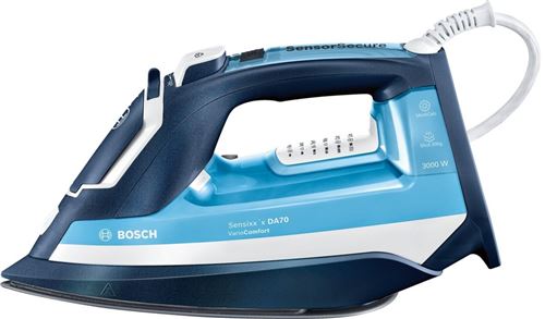 Bosch tda753022 V sensixx'x DA70 Fer Vapeur (3000 W, effet pressing 200 g, cerani umglissée Semelle), Magic Night Blue/Bleu glace