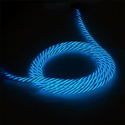 Cable LEDWOOD lumineux prise microUSB