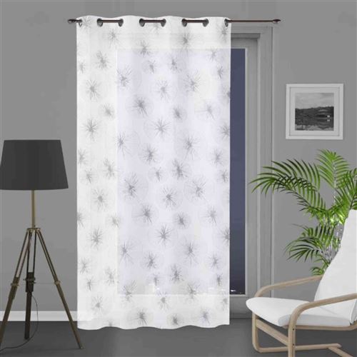 SOLEIL DOCRE Voilage a oeillets Lionel - 135 x 250 cm - Blanc