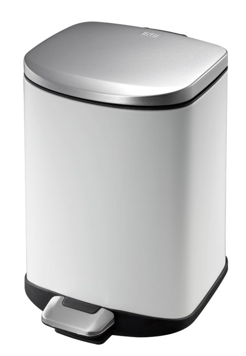 Poubelle della step bin 6l blanc, eko