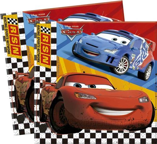 Procos, 27335, paquet 20 serviettes en papier disney cars,