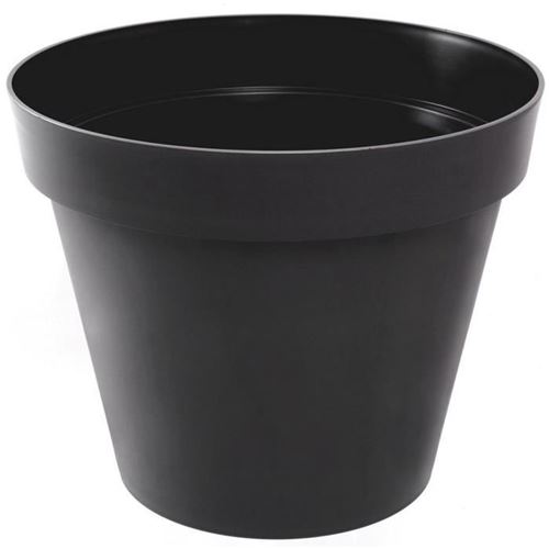 GENERIQUE - Pot de fleur rond Toscane - 30 cm - Gris anthracite - Image 3