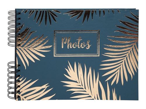 EXACPTA ALBUM SPIR 50P 32X22 PALM BLEU