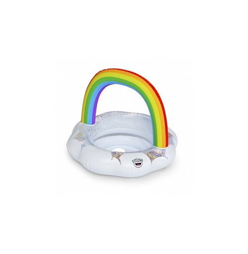 Bouée enfant arc-en-ciel sur son nuage - Blanc