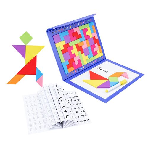 Puzzle magnétique multifonctionnel Tangram Magnetic Tetris - Multicolore