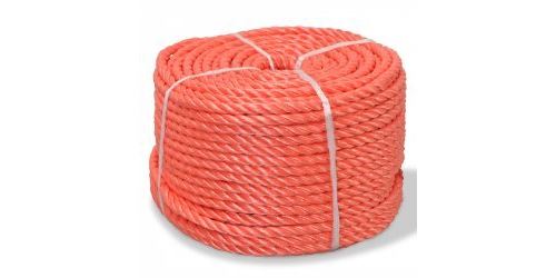 vidaXL Touw gedraaid 8 mm 200 m polypropyleen oranje