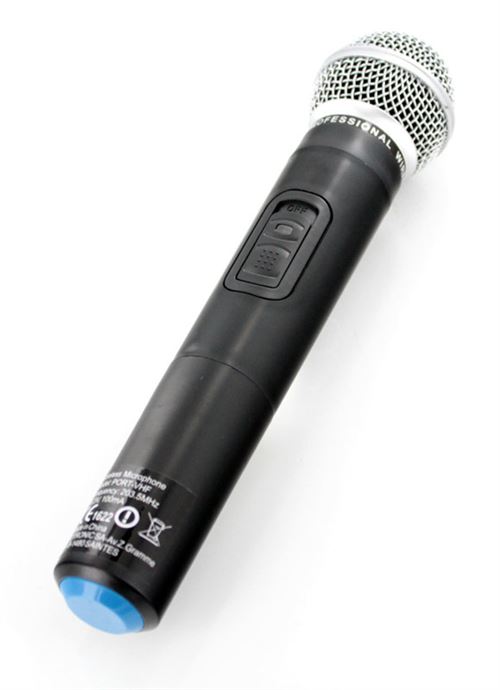 Ibiza Sound : Micro main sans fil 203.5 MHz pour enceinte sono - Microphone  - Achat & prix