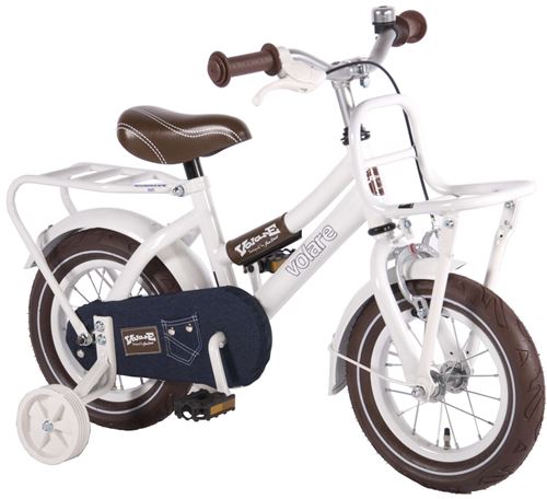 Volare Urban Jeans 12 pouces 21,5 cm Fille Frein à rétropédalage Blanc