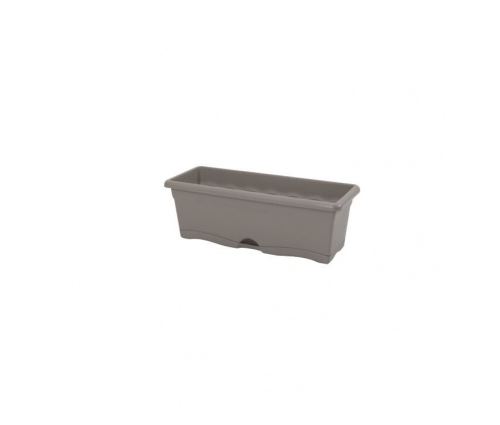Plastiken jardiniere rectangulaire 50 x 20 cm + plateau collection terra - taupe