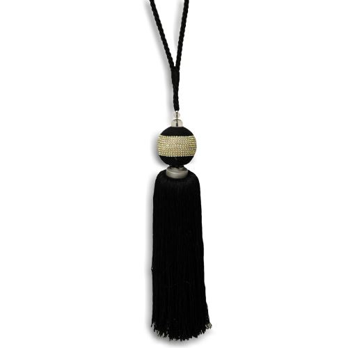 Riva Home Jewel - Embrasse à rideaux (Taille unique) (Noir) - UTRV518