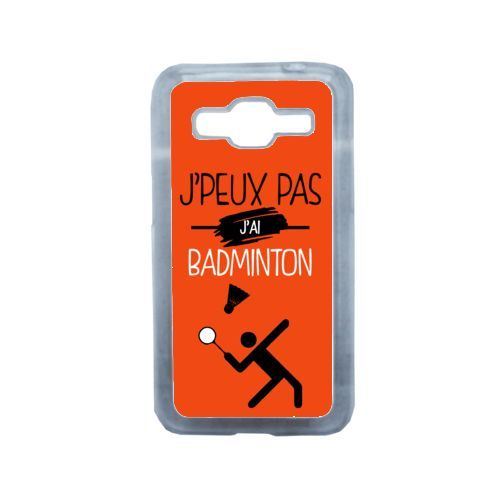 Coque j peux pas j ai badminton 10 compatible samsung core prime transparent