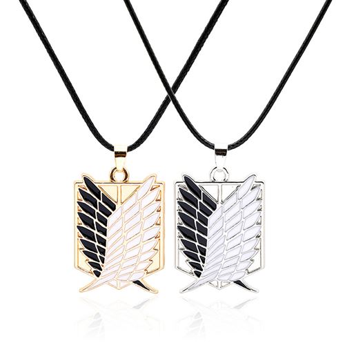 Set de 2 pièces Pendentifs Anime Attack on Titan Wings of Liberty Cosplay