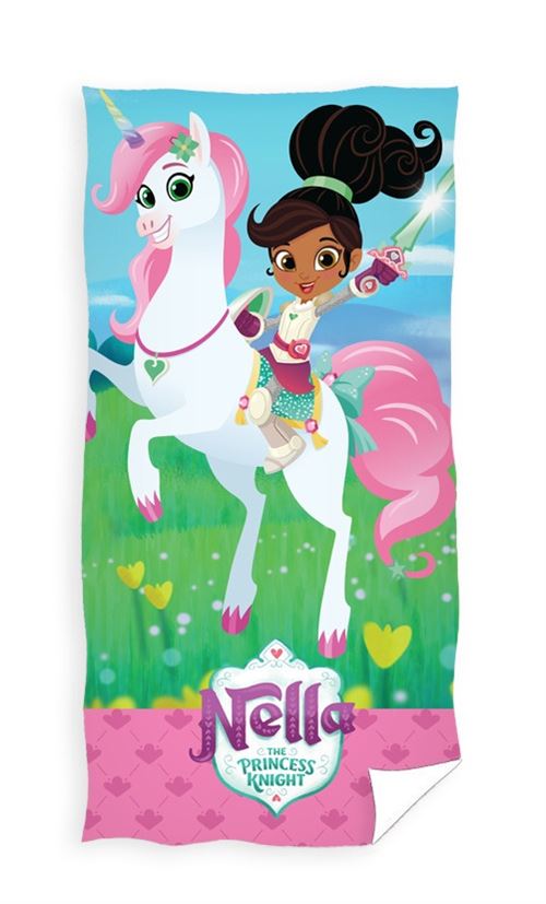 Carbotex serviette Nellade bain le chevalier princesse 70 x 140 cm