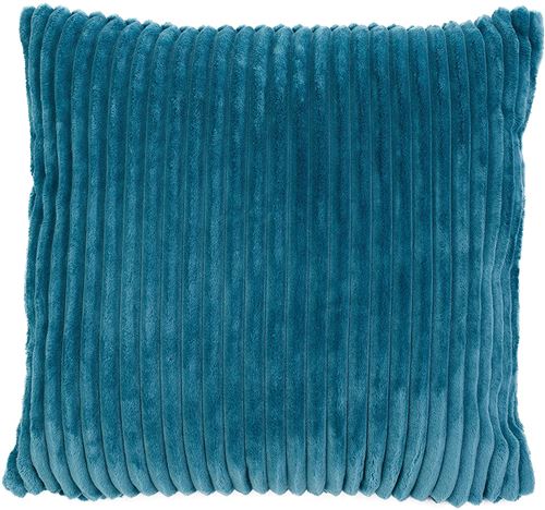 Gözze Lot de 2 housses de coussin en velours côtelé, 50 x 50 cm, Couleur : Pétrole, 40067-54-A2