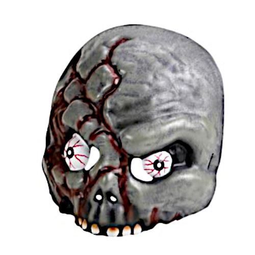 Amscan masque Zombie 20,8 cm gris/rouge taille unique