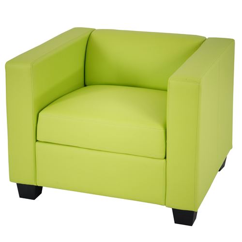 Mendler - Fauteuil Club Lille - Cuir - Vert - Image 3