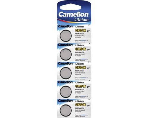 Pack de 5 piles camelion lithium cr2016 3v