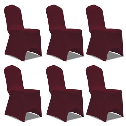 Stoelhoes Stretch Bordeauxrood (6 stuks)