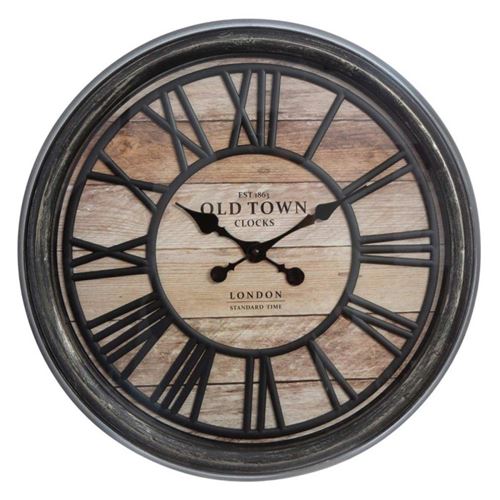 Horloge Murale Design Relief 50cm Naturel