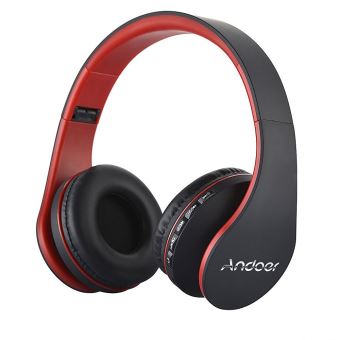 15€04 sur Casque Rouge/Noir 4 en 1 Multifonction Sans Fil Stéréo Bluetooth  3.0 + EDR avec Micro - Casque audio - Achat & prix
