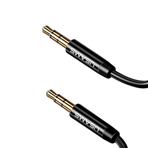 Câble Audio Jack 3,5mm mâle-mâle Auxiliaire Smartphone Casque Usams Noir