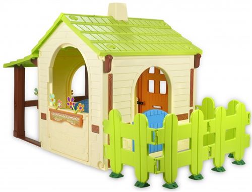 Injusa maison de jeu Country House crème / vert 198 cm