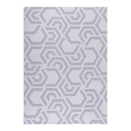 Tapis moderne gris géométrique casino esprit home