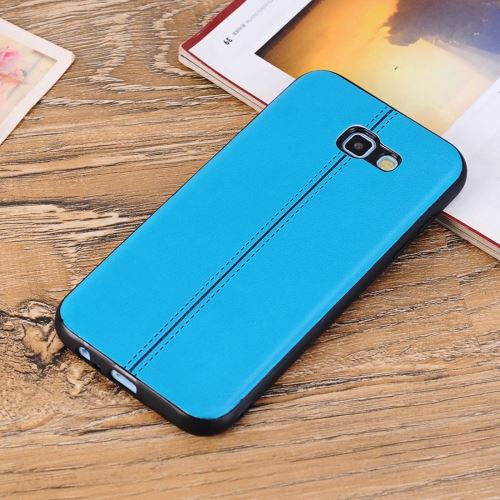 Galaxy A5 (2017) Coque Protection Plastique Effet Cuir Bleu ALS51350