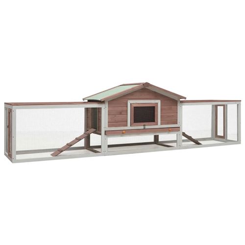 Clapier Moka 310x70x87 cm Pin massif et sapin Vidaxl