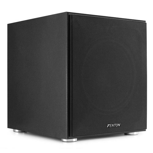 Subwoofer Amplifié Fenton Shfs12B 12 Caisson De Basse Actif 400W Bass-Reflex, Qualité Sonore Optimale Noir