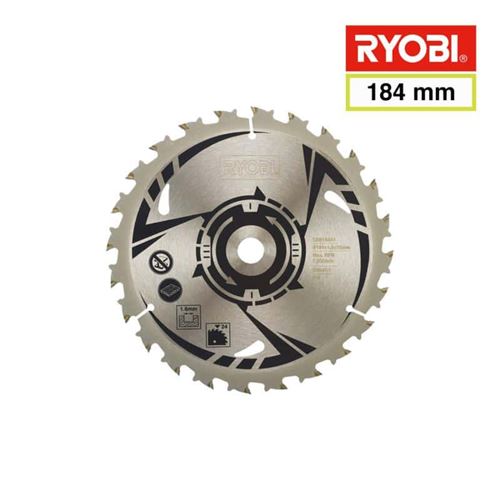 Lame Carbure Ryobi pour Scie Circulaire 184 Mm 24 Dents Csb184A1