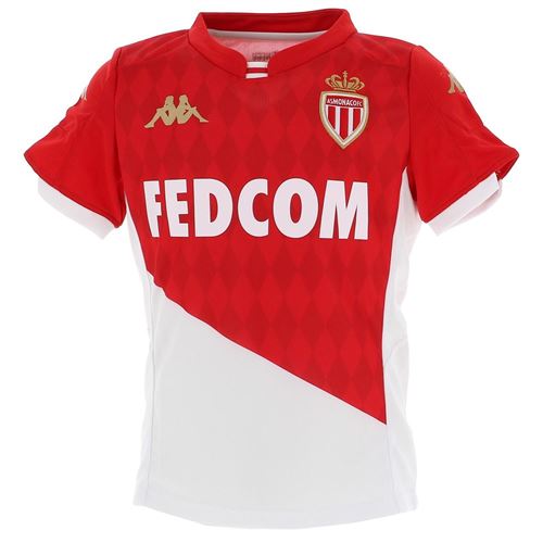 Maillot de football Kappa Monaco maillot jr rouge 2019.20 home Rouge taille : 10ans réf : 81583