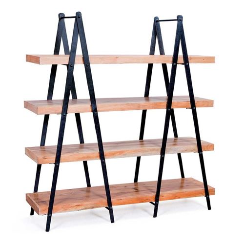 Paris Prix - étagère 4 Niveaux En Bois alcantra 140cm Naturel