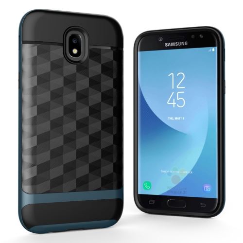 Galaxy J3 (2017) Coque Protection TPU Combinaison Effet Diamant bleu foncé ALS51671