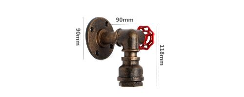 FR STOCK Applique Murale Créatif Rétro Vintage E27 Déco (sans ampoule) noir