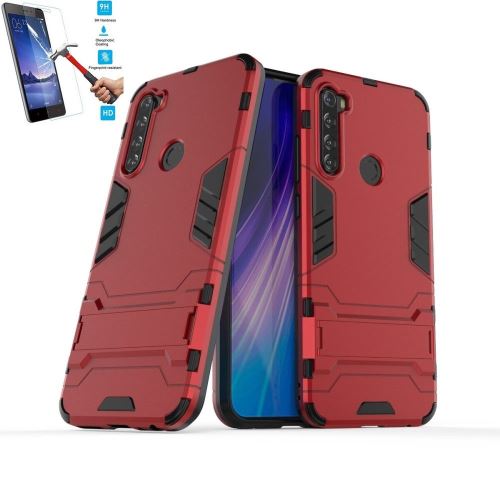 Coque Xiaomi Redmi Note 8T Anti Choc Rouge Avec Film Verre Trempé Housse Etui Antichoc hfs-house®