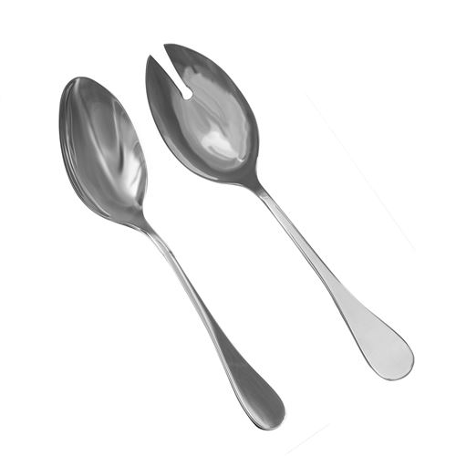 Table Passion Argent Service 2 Pièces À Salade Rocco En Inox 18/10 - / Métallique - Acier Inoxydable (Inox)
