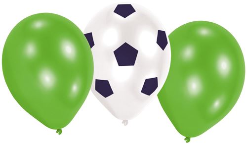 Amscan ballons ballon de foot 22,8 cm vert latex 6 pièces