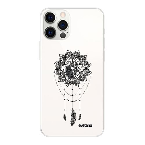 Coque pour iPhone 12/12 Pro souple transparente Tattoo Motif Ecriture Tendance [Evetane®]