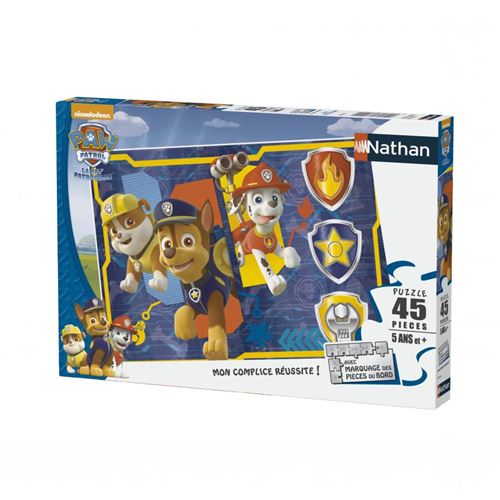 Puzzle 45 pièces Nathan Chase Marcus et Ruben Pat'Patrouille