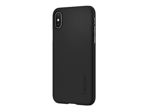 Spigen Thin Fit Series - Achterzijde behuizing voor mobiele telefoon - polycarbonaat - matzwart - voor Apple iPhone X