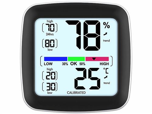 Infactory : Thermomètre-hygromètre numérique à écran LCD