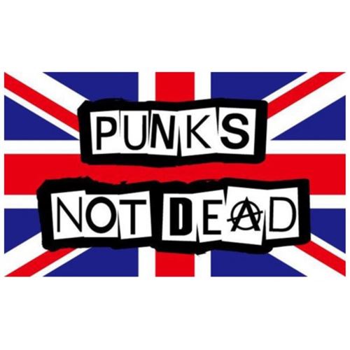 drapeau punk not dead sur fond anglais 150x90 flag