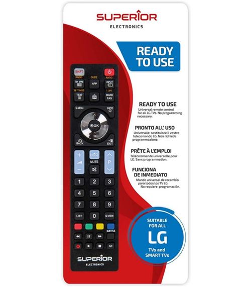 Télécommande prête à l'emploi pour TV LG