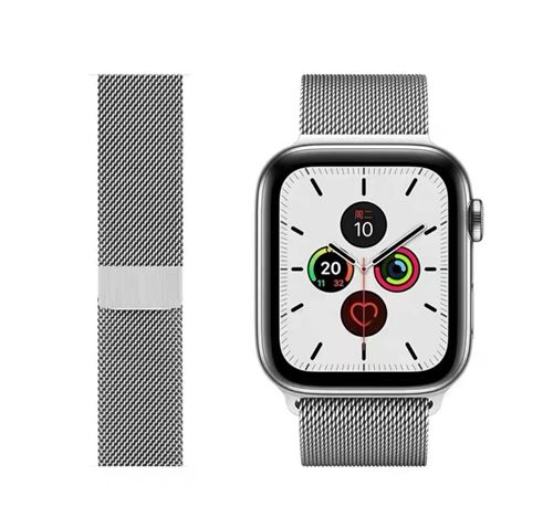 Remplacement de bracelet magnétique en maille pour Apple Watch 38/40mm-argenté