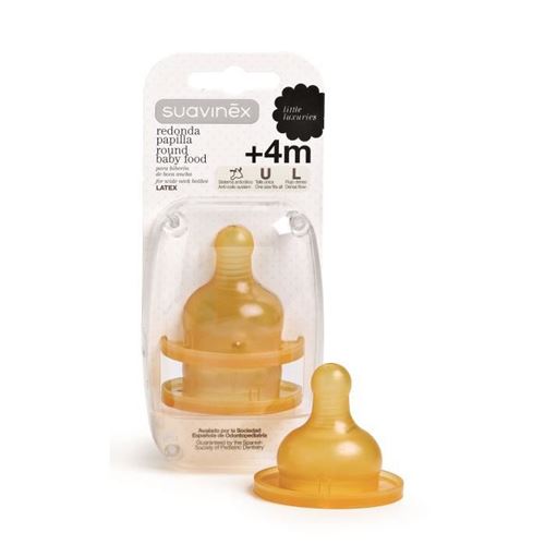 SUAVINEX-2 tetines rondes latex
