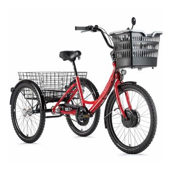 Tricycle Electrique Vae City Leader Fox 24 Lovelo Mixte Moteur Avant Bafang 36v 250w 45nm Alu Rouge Blanc 3v Shimano Nexus Velos Achat Prix Fnac