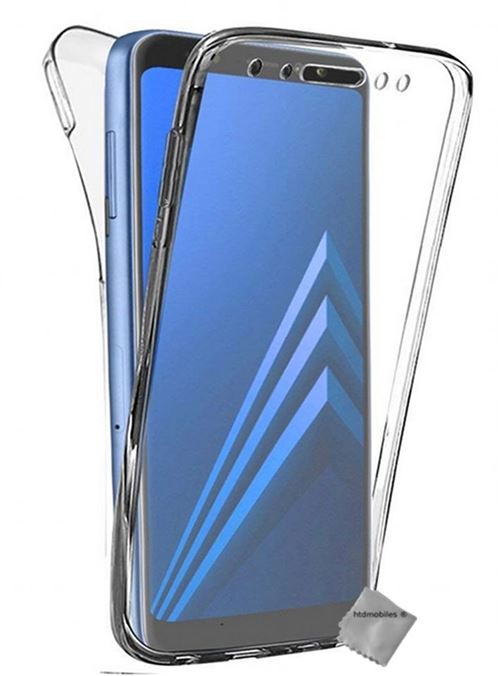 Housse etui coque silicone gel fine 360 integrale pour Samsung Galaxy A6+ Plus (2018) avec film ecran - TRANSPARENT