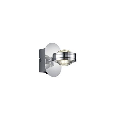 Trio leuchten 272570206 lentil a + +, lampe murale led, métal, 2.2999999999999998 watts, intégré, chrome, 13,5 x 7,5 x 12 cm
