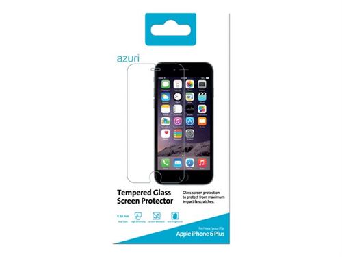 Azuri Tempered Glass - Protection d'écran pour téléphone portable - verre - transparent - pour Apple iPhone 6 Plus, 6s Plus